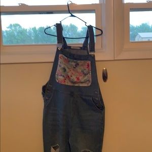 Cute floral overalls